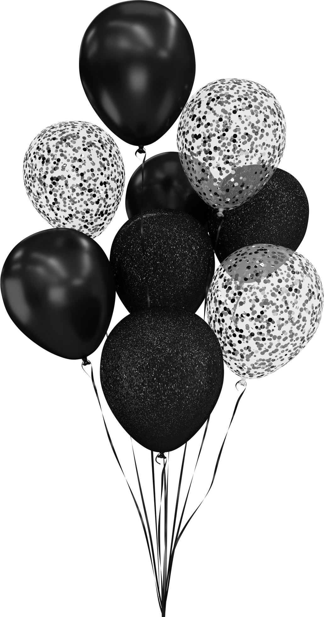 Black Glitter Balloons